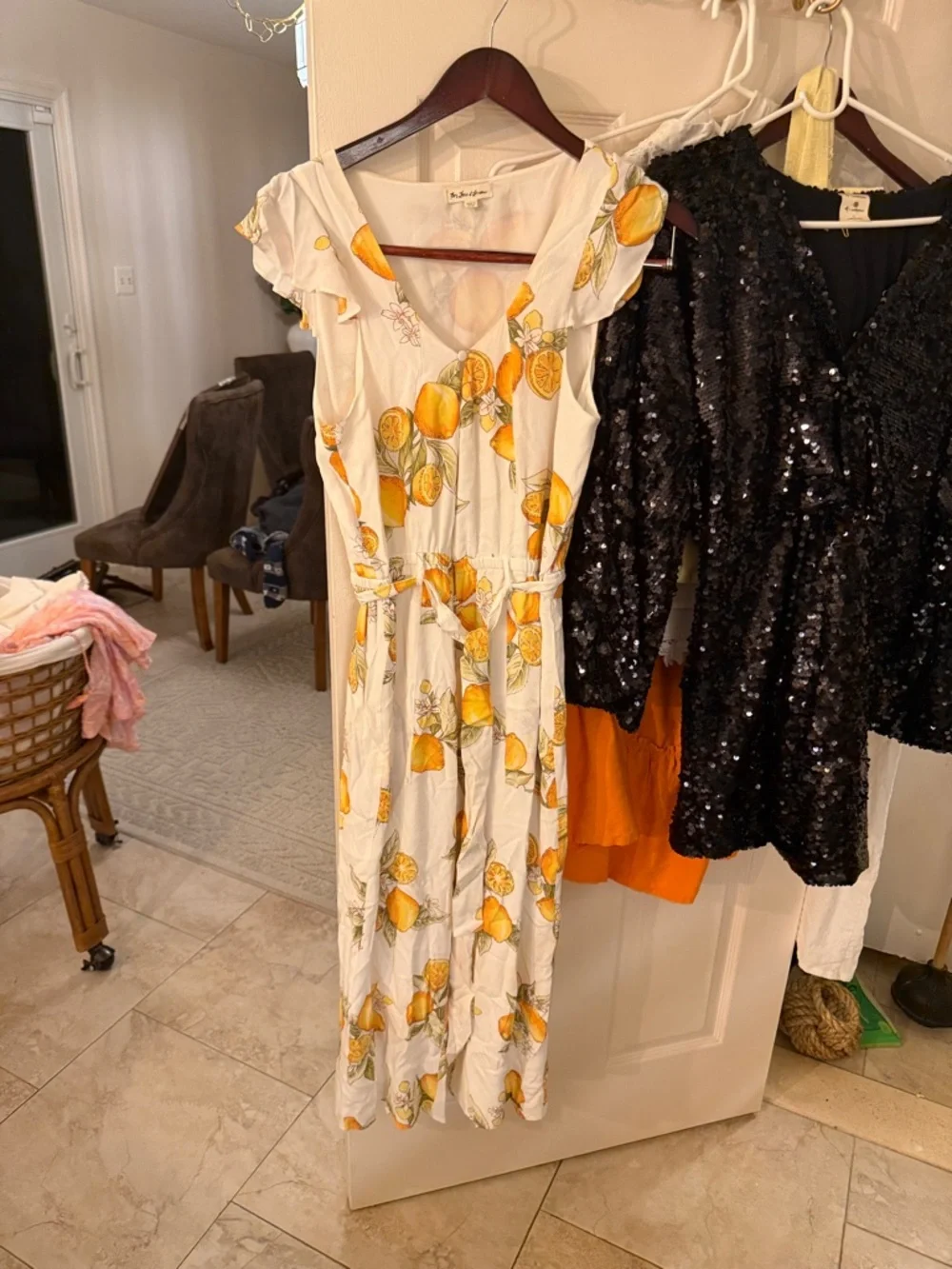 For Love & Lemons White Lemon-Print Maxi Dress - Picture 3 of 7